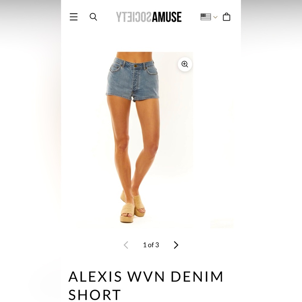 AMUSE Society ALEXIS WVN DENIM SHORT
